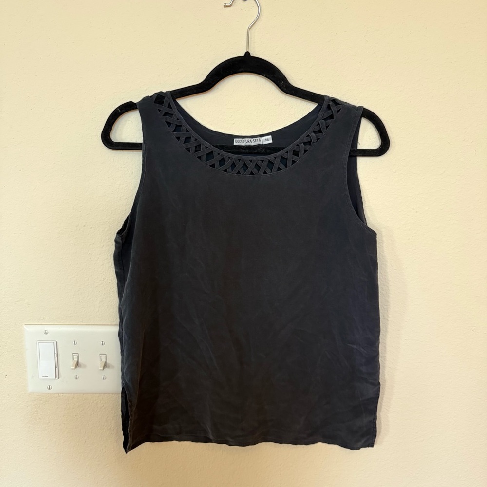 Vintage Silk Sleeveless Top